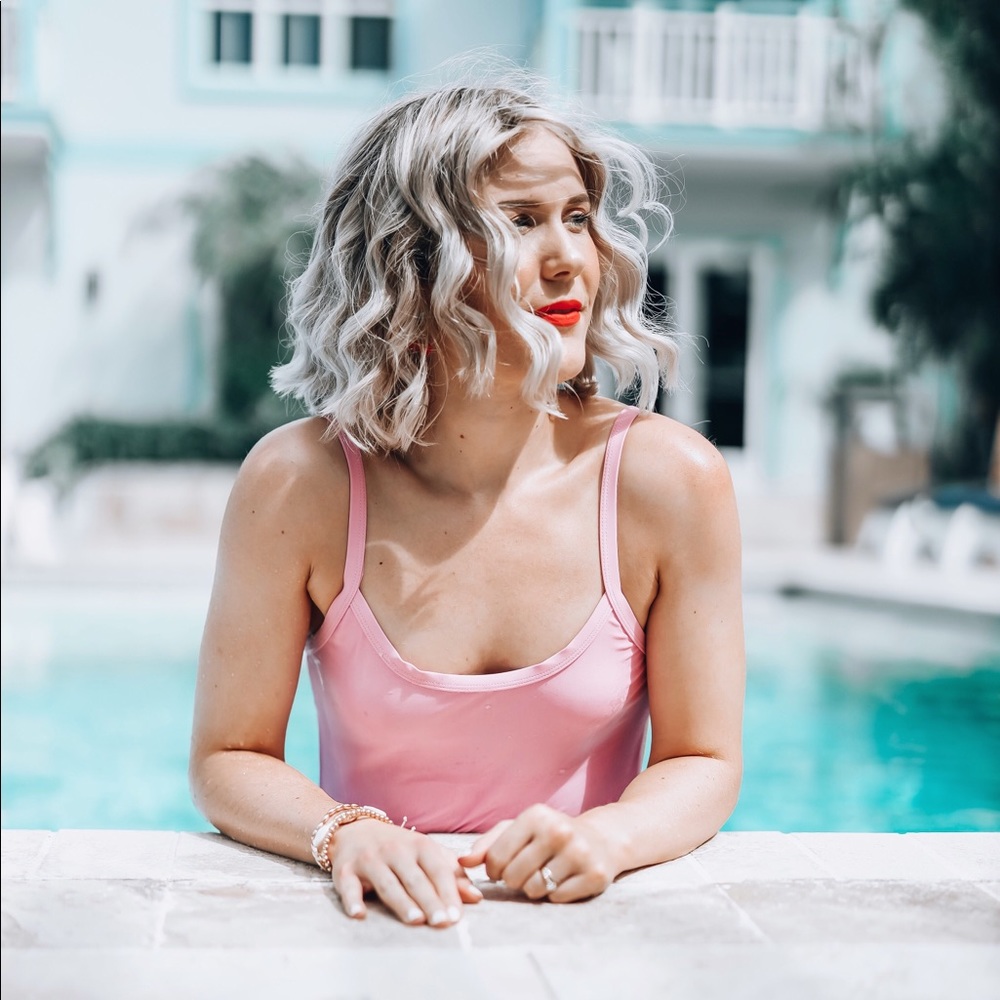 LPA X ATL One Piece Crochet Cherry Swimsuit